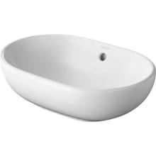 Foster 19-1/2" Oval Ceramic Vessel Bathroom Sink with Overflow