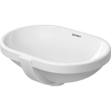 Foster 18-1/8" Oval Ceramic Undermount Bathroom Sink with Overflow