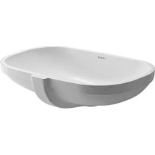 D-Code 20-5/8" Oval Ceramic Undermount Bathroom Sink with Overflow