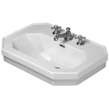 1930 Series 23-5/8" Specialty Ceramic Wall Mounted Bathroom Sink with Overflow and Single Faucet Hole