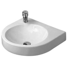 Architec 22-5/8" Specialty Ceramic Wall Mounted Bathroom Sink, No Faucet Holes