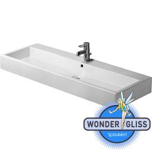 Vero 47-1/4" Ceramic Bathroom Sink for Vanity or Vessel Installations with Single Faucet Hole and Overflow