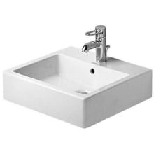 Vero 19-5/8" Rectangular Ceramic Wall Mounted Bathroom Sink with Overflow and 3 Faucet Holes at 8" Centers
