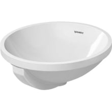 Architec 15-3/4" Circular Ceramic Undermount Bathroom Sink with Overflow