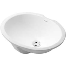 Dune 18-1/8" Oval Ceramic Undermount Bathroom Sink with Overflow