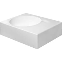 Design Classics 24-1/4" Rectangular Ceramic Drop In Bathroom Sink with Overflow and 1 Faucet Hole