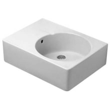 Design Classics 24-1/4" Rectangular Ceramic Drop In Bathroom Sink with Overflow
