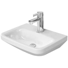 DuraStyle 17-3/4" Rectangular Ceramic Wall Mounted Bathroom Sink and 1 Faucet Hole