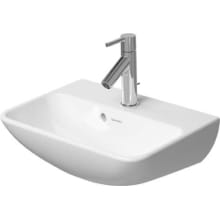 ME by Starck 17-3/4" Specialty Ceramic Wall Mounted Bathroom Sink with Overflow and 1 Faucet Hole