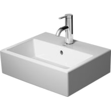 Vero Air 18" Rectangular Wall Mounted Ceramic Bathroom Sink with Single Faucet Hole