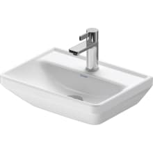 D-Neo 17-3/4" Rectangular Ceramic Wall Mounted Bathroom Sink with Single Faucet Hole