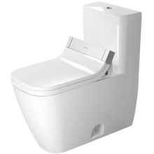 Happy D.2 0.92/1.32 GPF Dual Flush One Piece Elongated Toilet with Top Flush Button - Less Seat