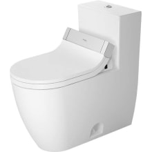 ME by Starck 1.28 GPF One Piece Elongated Chair Height Toilet with Top Flush Button - Less Seat