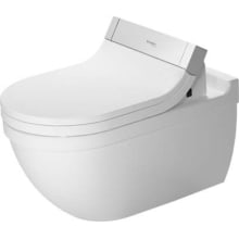 Starck 3 0.8/1.6 GPF Dual Flush Wall Mounted One Piece Elongated Toilet with Wall Hand Lever - Less Seat