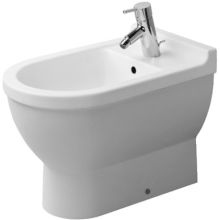 Starck 3 Free Standing Elongated Horizontal Spray Bidet with Single Faucet Hole Drilling