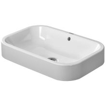 Happy D.2 Ceramic 23-5/8" Vessel Bathroom Sink with Overflow
