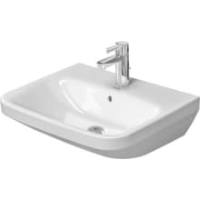 DuraStyle 21-5/8" Rectangular Ceramic Wall Mounted Bathroom Sink with Overflow and Single Faucet Hole