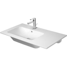 ME by Starck 32-5/8" Rectangular Ceramic Drop In Bathroom Sink with One Faucet Hole