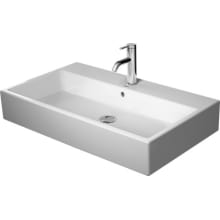Vero 31-1/2" Wall Mounted Bathroom Sink with 3 Faucet Holes