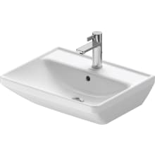 D-Neo 21-5/8" Rectangular Ceramic Wall Mounted Bathroom Sink with Overflow and Single Faucet Hole