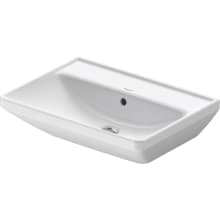 D-Neo 23-5/8" Rectangular Ceramic Wall Mounted Bathroom Sink with Overflow