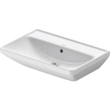 D-Neo 25-5/8" Rectangular Ceramic Wall Mounted Bathroom Sink with Overflow