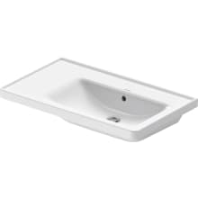 D-Neo 31-1/2" Rectangular Ceramic Wall Mounted Bathroom Sink with Overflow - RH Basin