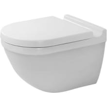 Starck 3 0.8/1.6 GPF Dual Flush Wall Mounted One Piece Elongated Toilet with Wall Hand Lever - Less Seat
