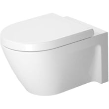 Starck 2 0.8/1.6 GPF Dual Flush Wall Mounted One Piece Elongated Toilet with Wall Hand Lever - Less Seat