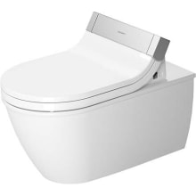 Darling New 0.8/1.6 GPF Dual Flush Wall Mounted One Piece Elongated Toilet with Wall Hand Lever - Less Seat