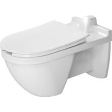 Starck 3 1.28 GPF Wall Mounted One Piece Elongated Toilet with Wall Hand Lever - Less Seat