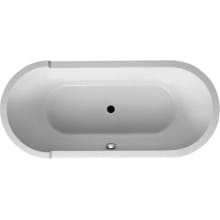 Starck 71" Free Standing Acrylic Soaking Tub with Center Drain and Overflow