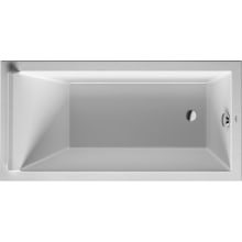 Starck 59" Drop In Acrylic Soaking Tub with Reversible Drain and Overflow