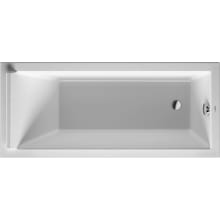 Starck 63" Drop In Acrylic Soaking Tub with Right Drain and Overflow
