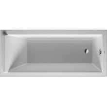 Starck 67" Drop In Acrylic Soaking Tub with Right Drain and Overflow