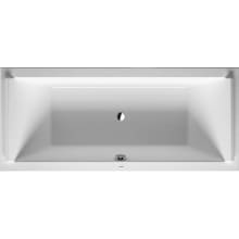 Starck 71" Drop In Acrylic Soaking Tub with Center Drain and Overflow