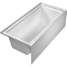 Architec 66" Alcove Acrylic Soaking Tub with Left Drain and Overflow