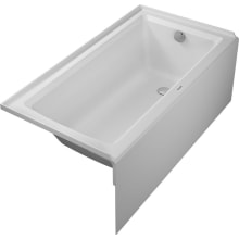 Architec 60" Alcove Acrylic Soaking Tub with Right Drain and Overflow
