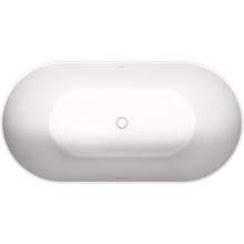 Duravit No.1 58" Free Standing Acrylic Soaking Tub with Center Drain and Overflow
