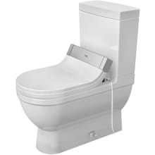 Starck 3 1.28 GPF Two Piece Elongated Toilet with Left Hand Lever - Bidet Seat Included