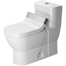 Darling New 1.28 GPF One Piece Elongated Toilet with Push Button Flush - Bidet Seat Included