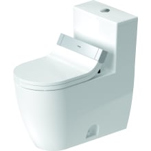 ME by Starck 0.92 / 1.32 GPF Dual Flush One Piece Elongated Chair Height Toilet with Push Button Flush - Bidet Seat Included