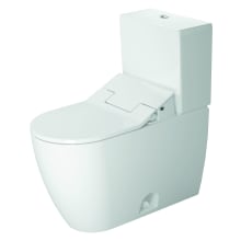 ME by Starck 0.92 / 1.32 GPF Dual Flush Two Piece Elongated Chair Height Toilet with Push Button Flush - Bidet Seat Included