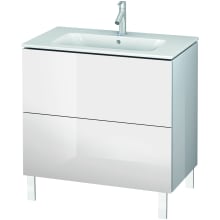 L-Cube 32" Single Free Standing Wood Vanity Cabinet Only - Less Vanity Top
