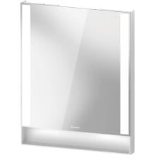 Qatego 29-1/2" x 23-5/8" Transitional Rectangular Frameless Bathroom Wall Mirror