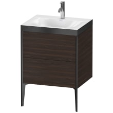 XViu 24" Wall Mounted and Free Standing Single Basin Vanity Set with Cabinet and Ceramic Vanity Top