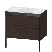 XViu 32" Wall Mounted and Free Standing Single Basin Vanity Set with Cabinet and Ceramic Vanity Top