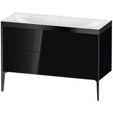 XViu 48" Free Standing or Wall Mounted Single Basin Vanity Set with Cabinet and Ceramic Vanity Top