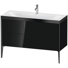 XViu 48" Free Standing or Wall Mounted Single Basin Vanity Set with Cabinet and Ceramic Vanity Top