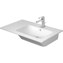 ME by Starck 33" Rectangular Ceramic Drop In Bathroom Sink with One Faucet Hole